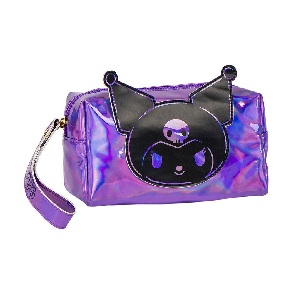 Iridescent PU Toiletry Bag HELLO KITTY Kuromi Purple