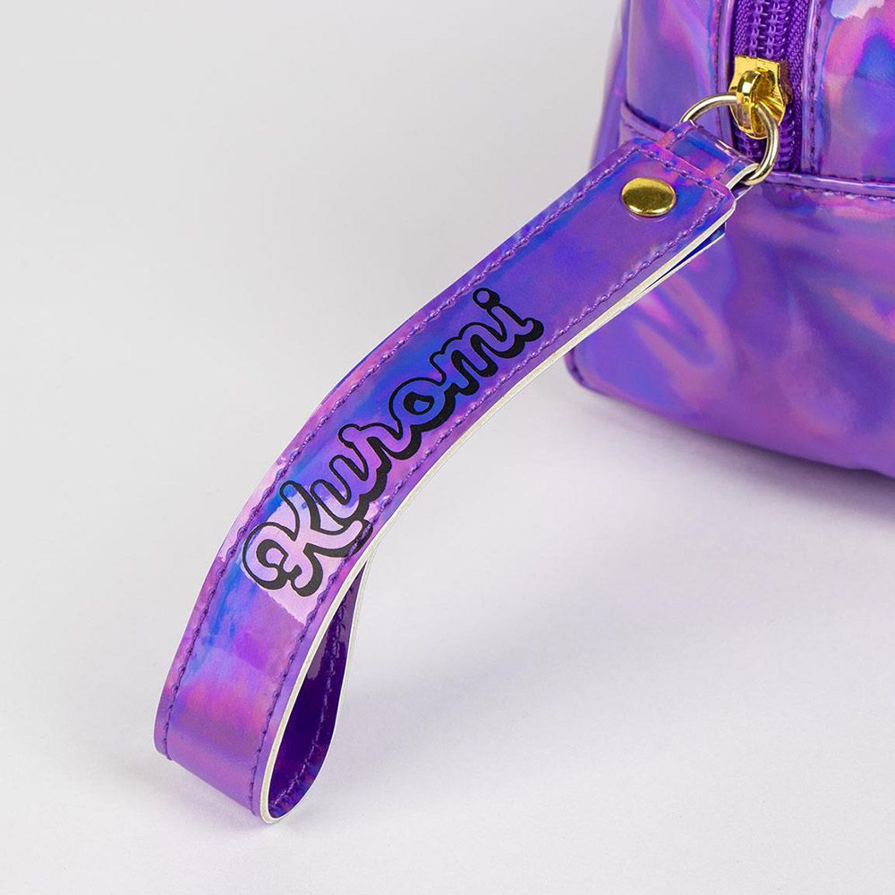 Iridescent PU Toiletry Bag HELLO KITTY Kuromi Purple