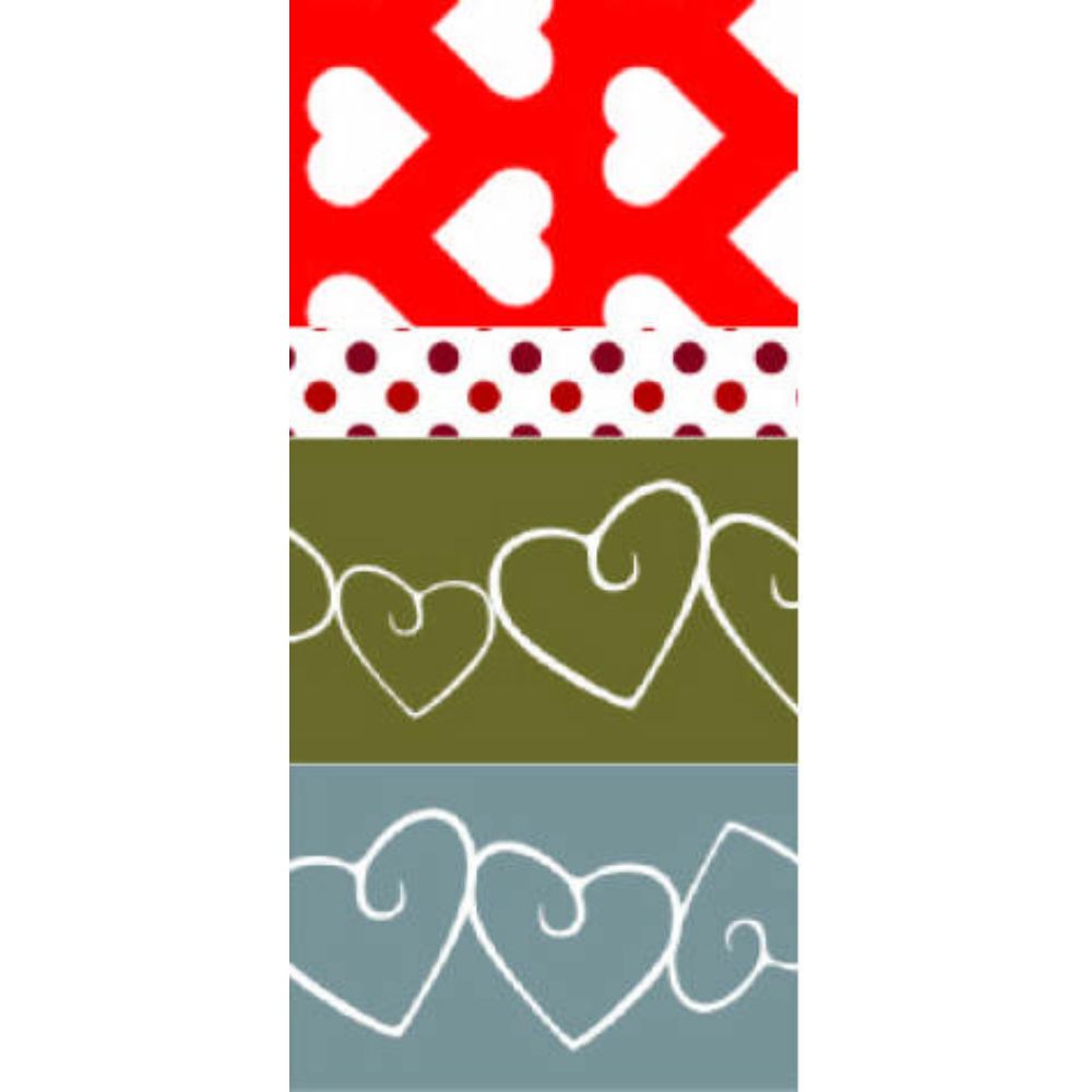 Washi Lace Tape, 4pcs set, Love