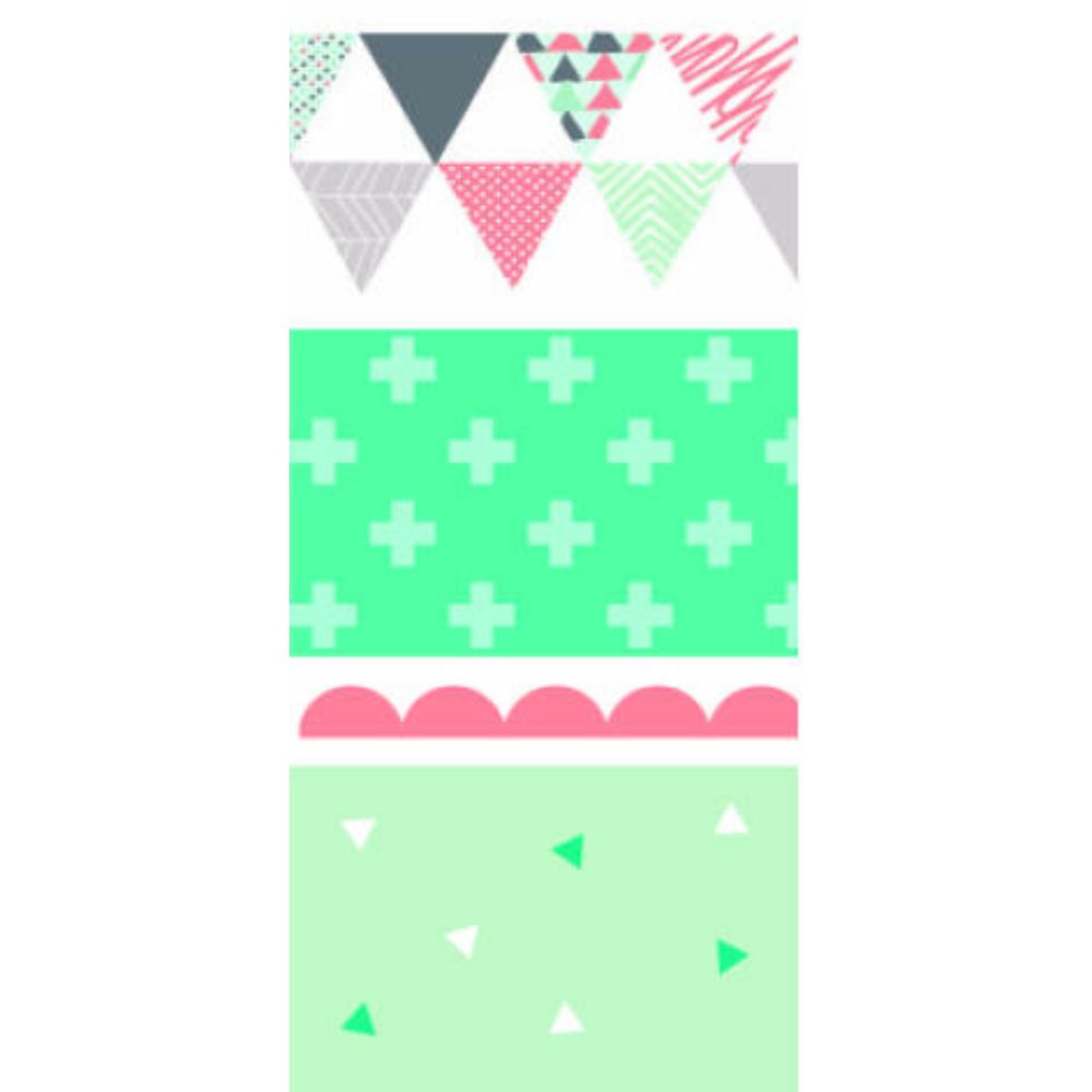 Washi Lace Tape, 4pcs set, Pastel