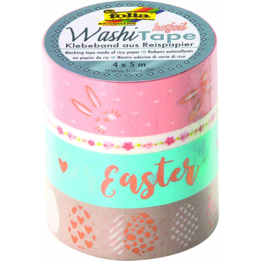 Washi Lace Tape, 4pcs set, Goldfoil Spring II