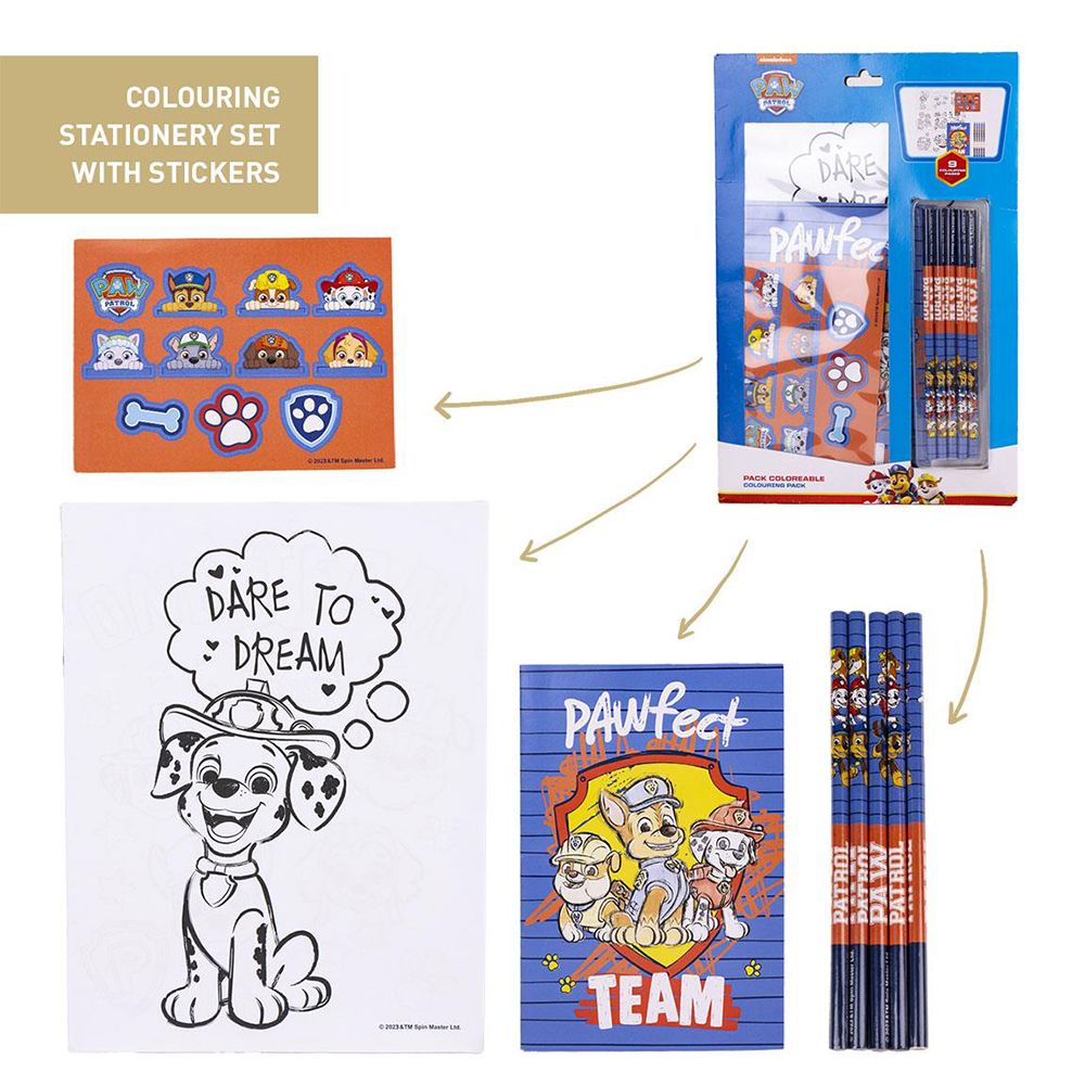 Colouring Stationery Set 8pcs PAW PATROL