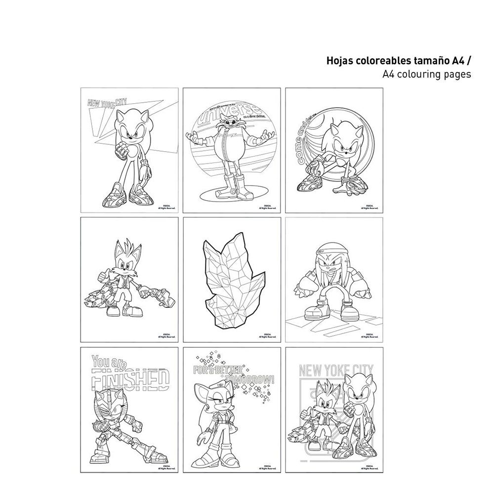 Colouring Stationery Set 8pcs SONIC Prime