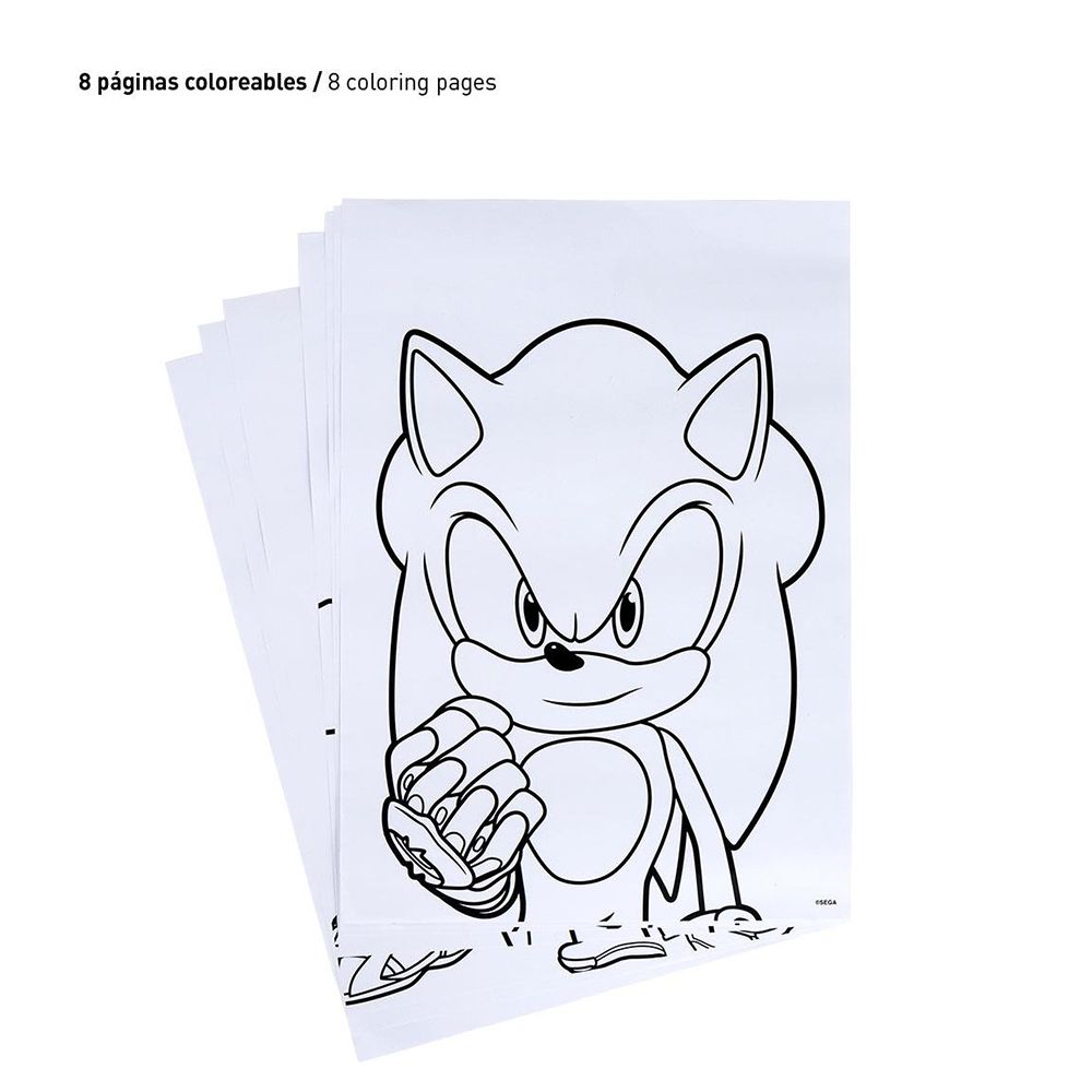Box with Colouring Stationery Set 16pcs SONIC Prime