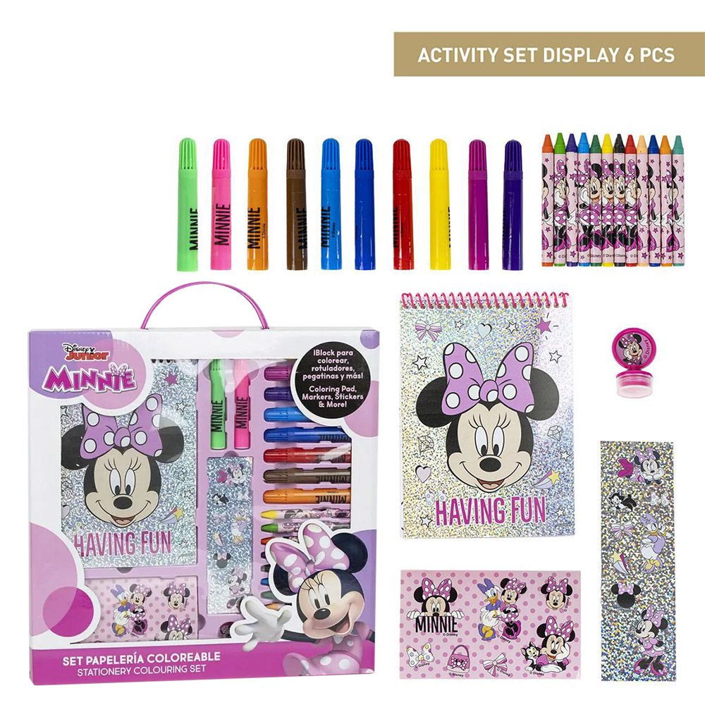 Colouring Stationery Set Box 26pcs DISNEY Minnie Mouse