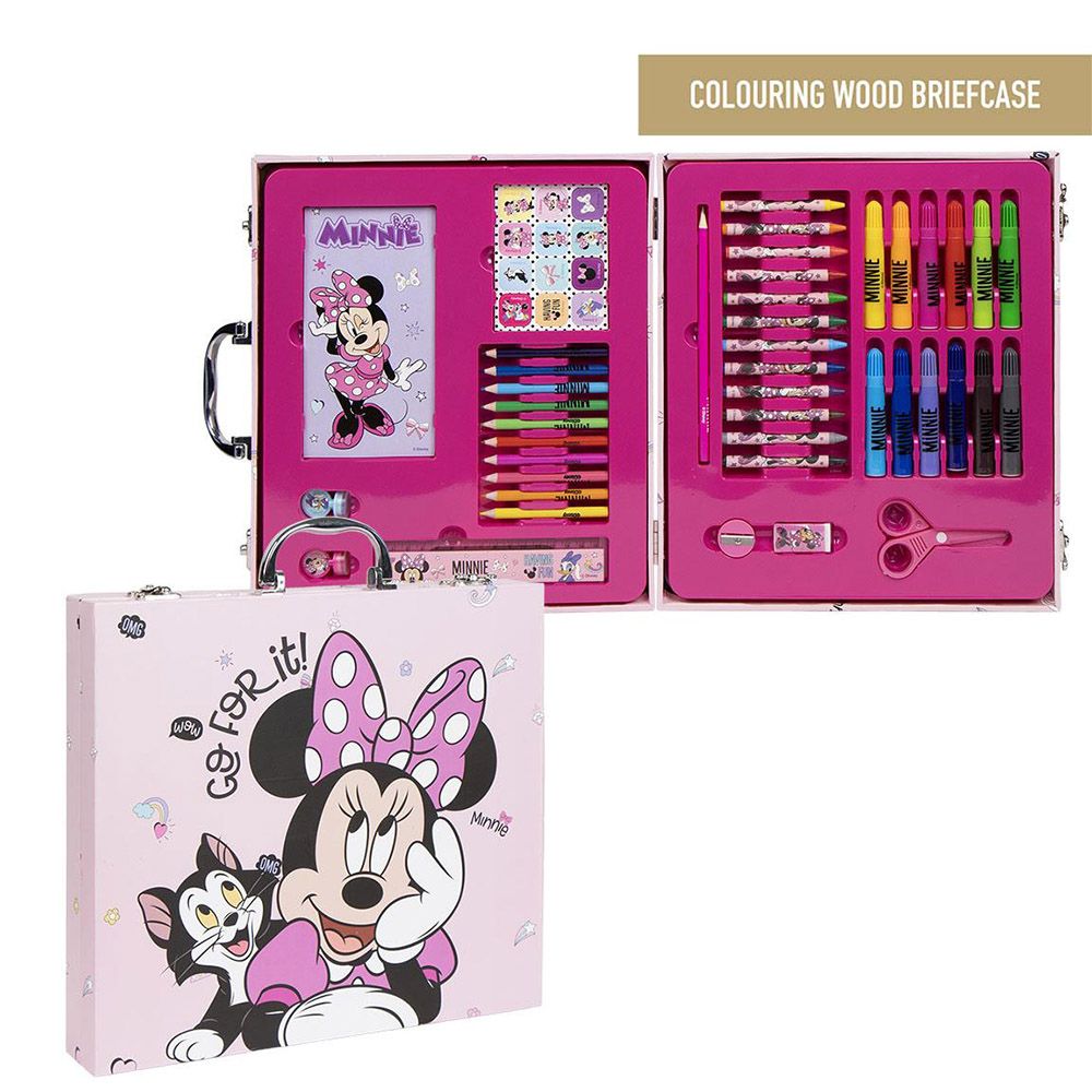 Briefcase with Colouring Stationery Set 42pcs DISNEY Minnie Mouse