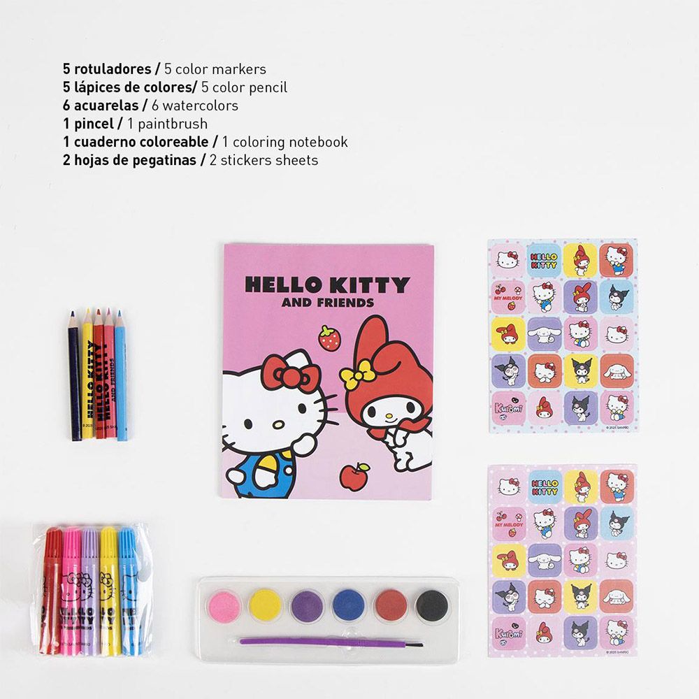 Backpack with Colouring Stationery Set of 20pcs HELLO KITTY