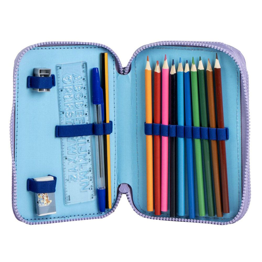 Double Pencil Case with Accessories BLUEY