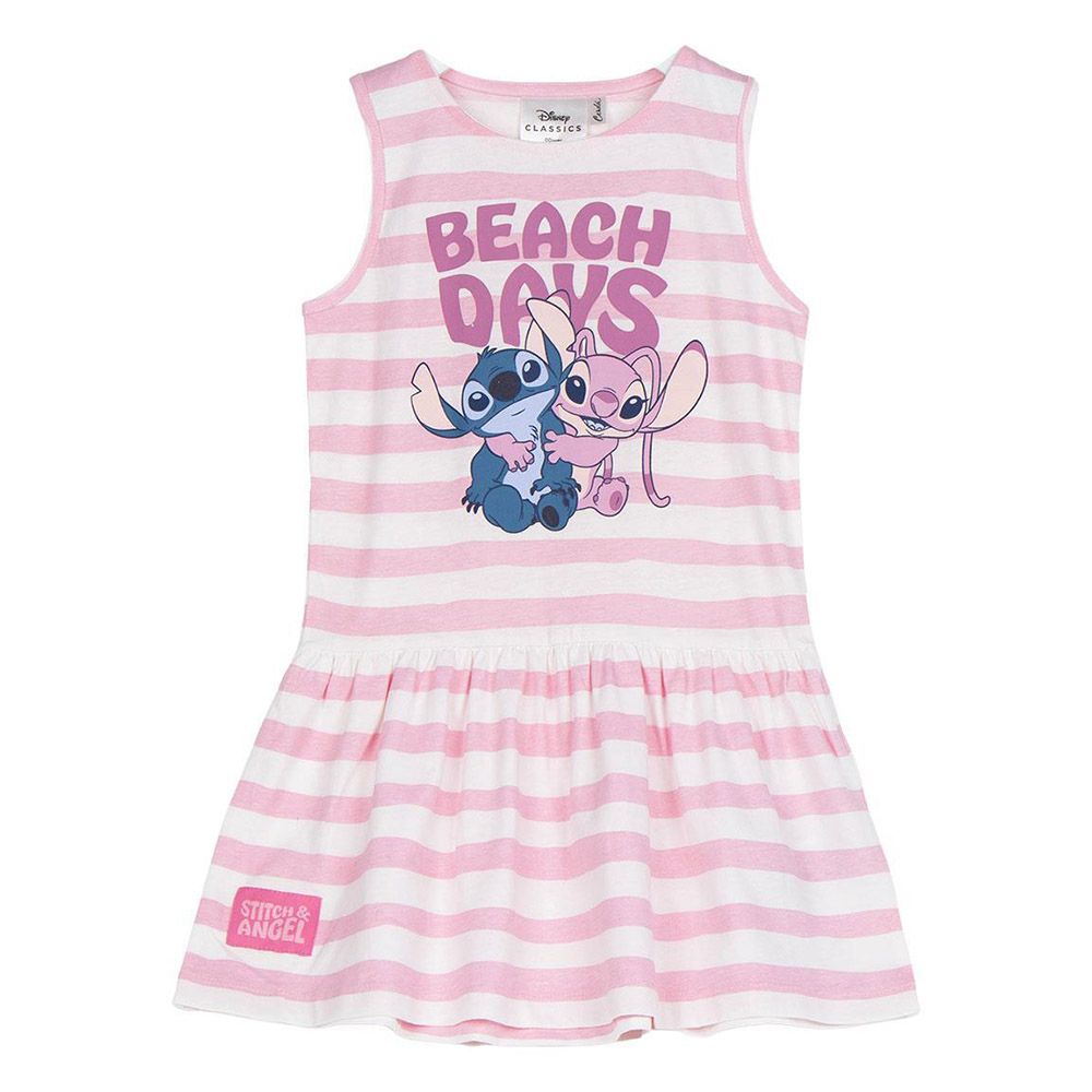 Αμάνικο Βαμβακερό Ροζ φόρεμα STITCH