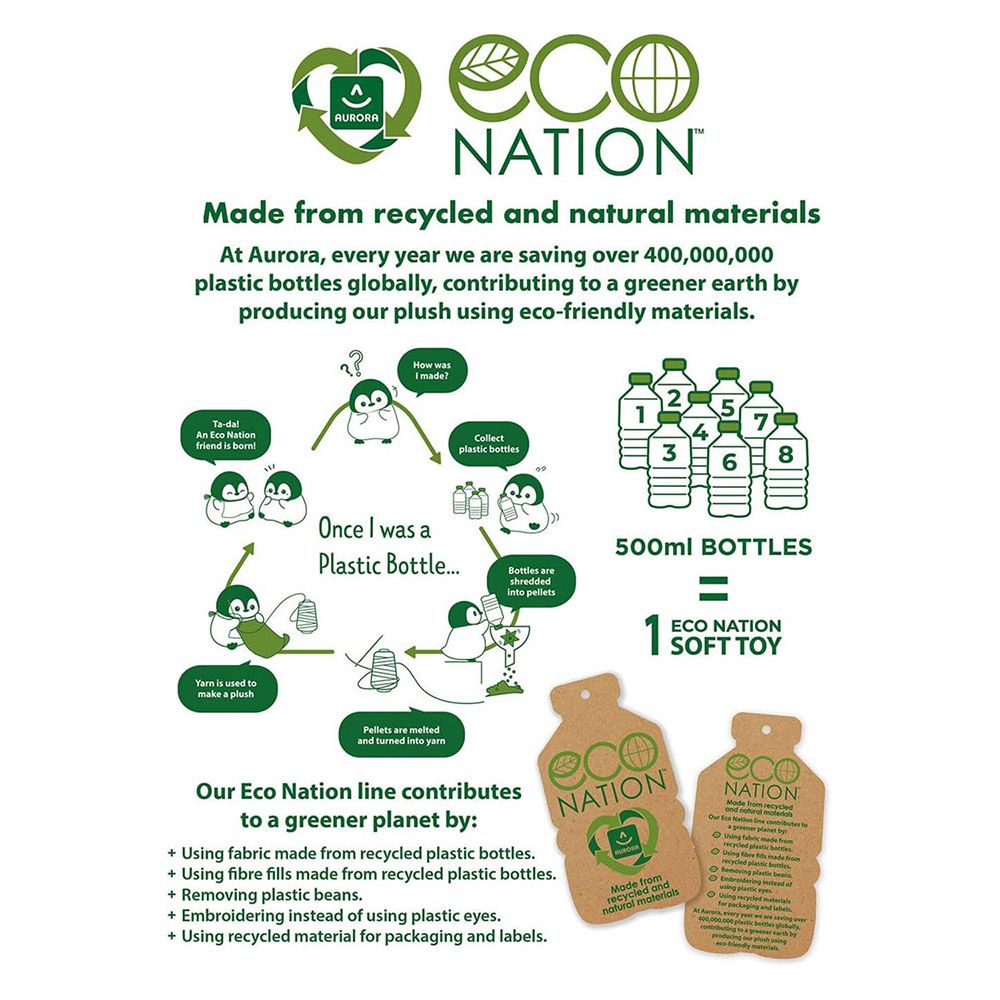 ECO NATION Mini Panda - Πάντα Λούτρινο, 13εκ