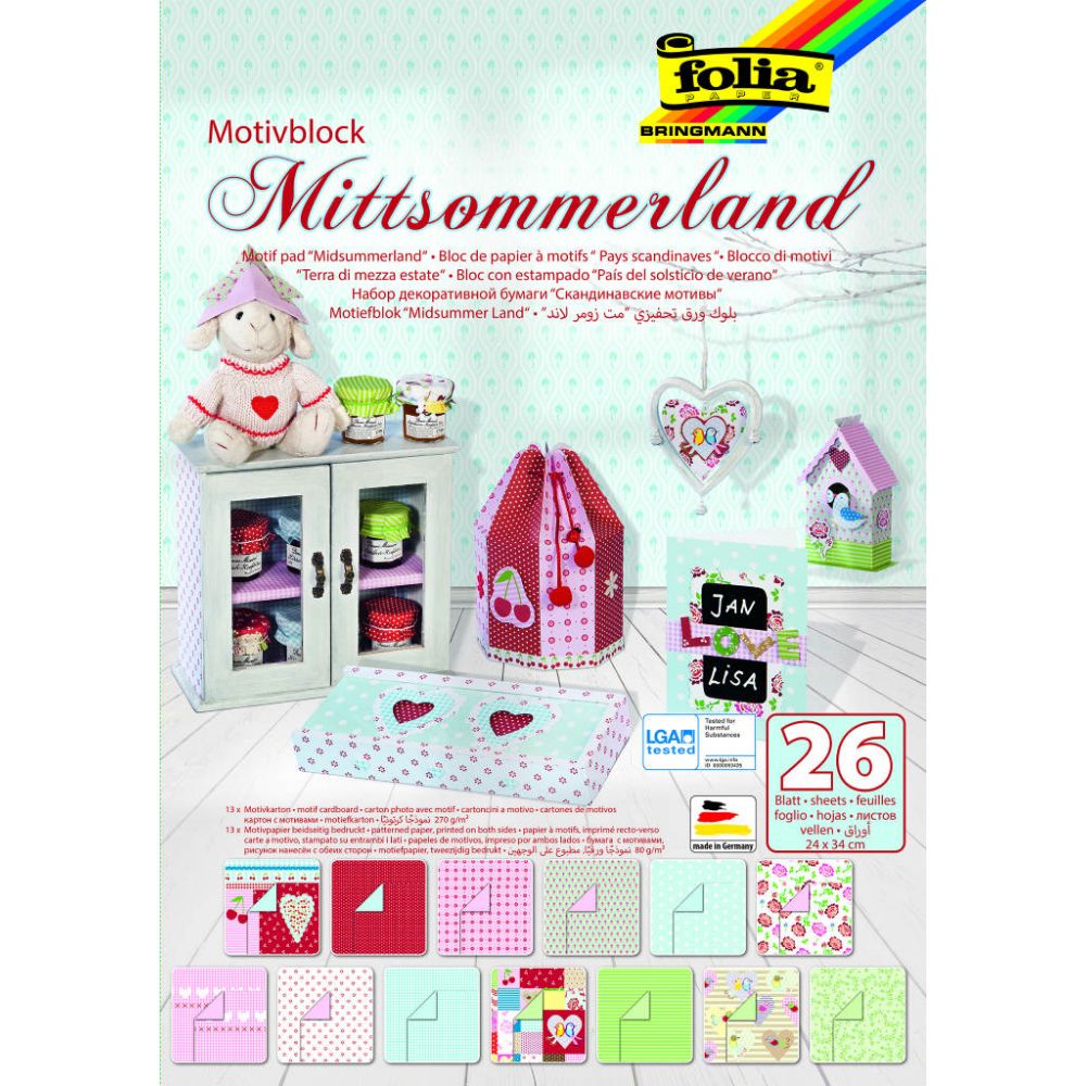 Motif Pad Basics, 24x34 cm, 26 Sheets, Summer