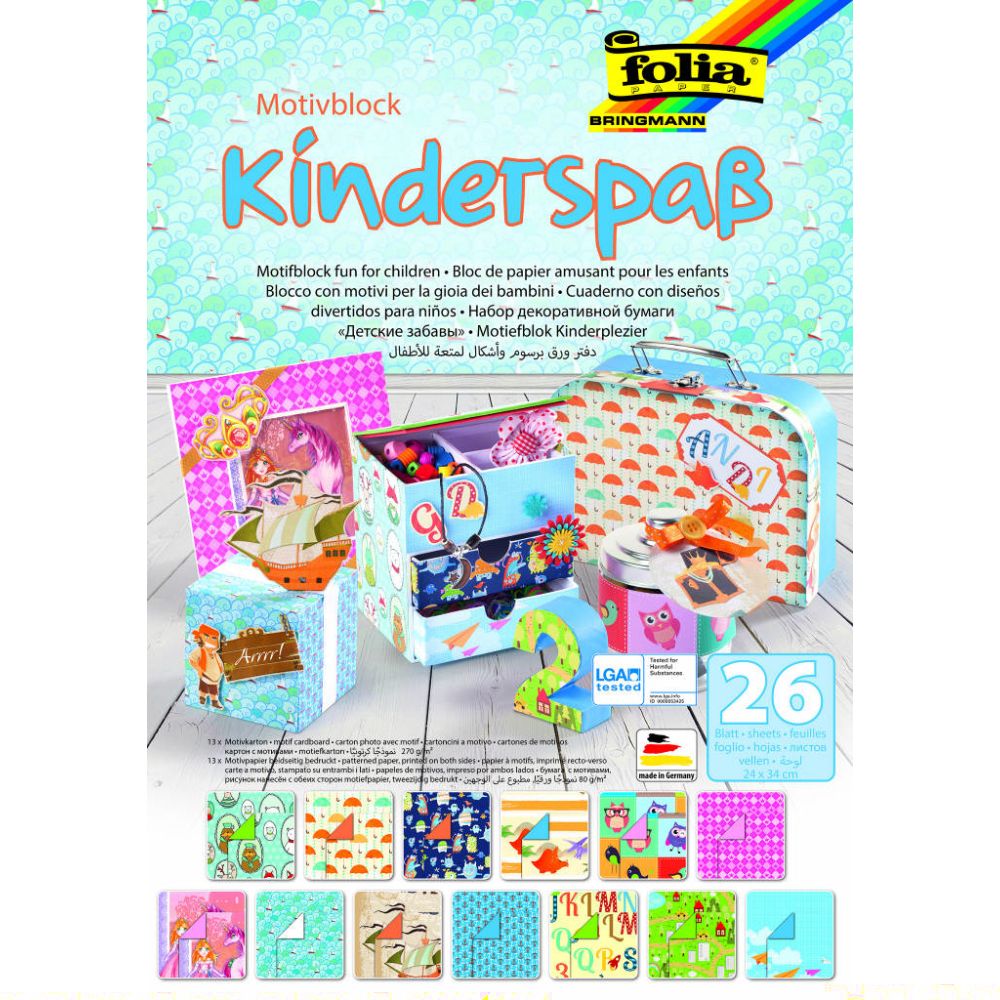 Motif Pad Basics, 24x34 cm, 26 Sheets, Children