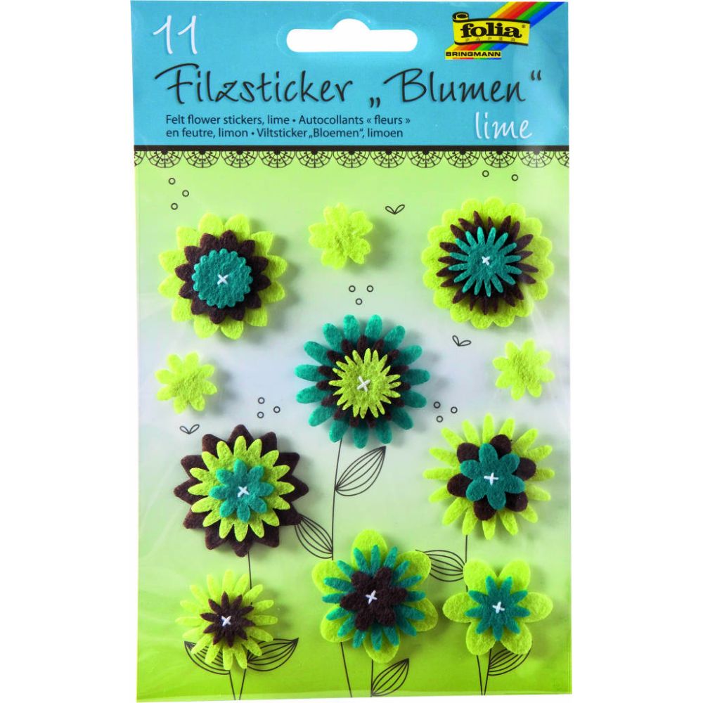 Στίκερς Λουλούδια Τσόχας, 11τμχ Lime