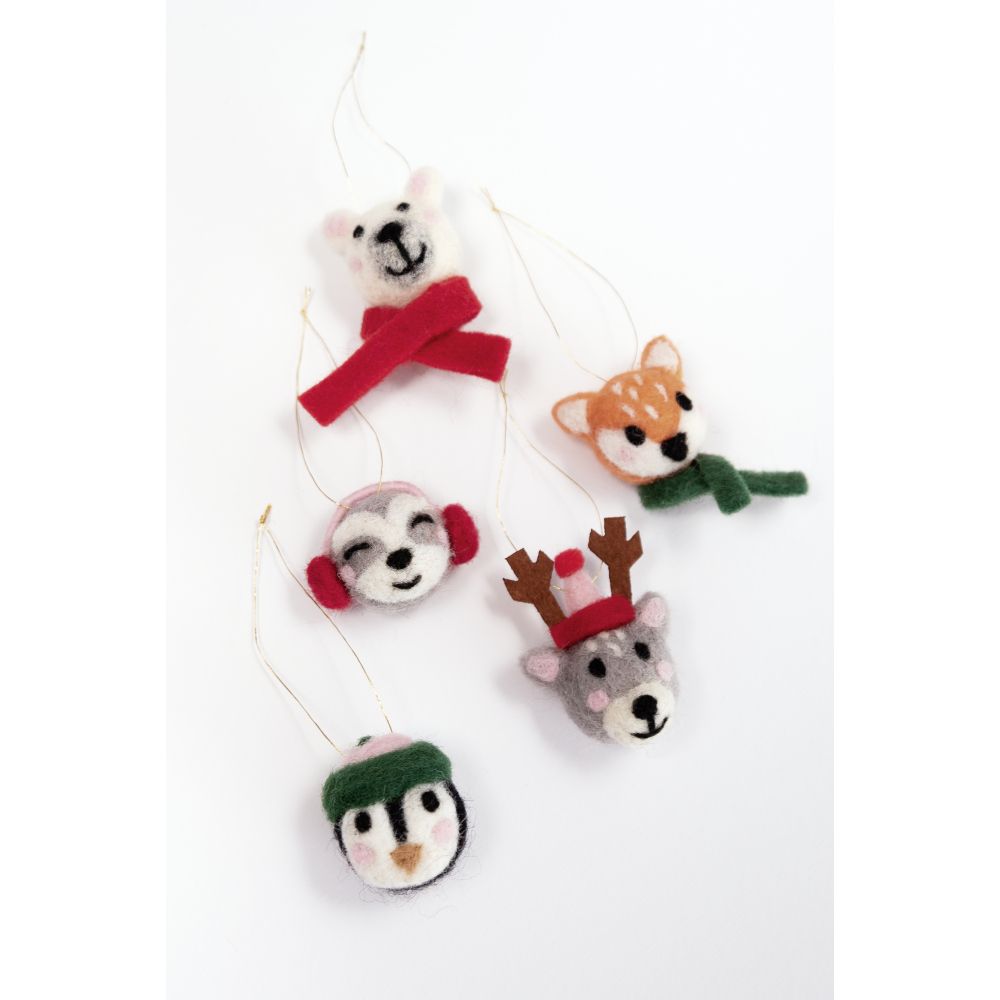 Τσόχινες Μπάλλες (5τμχ) WINTER ANIMALS