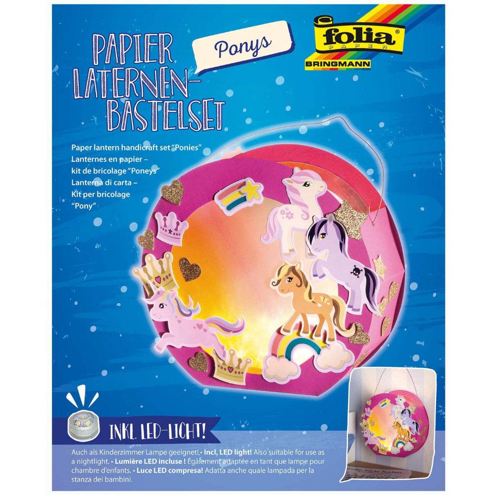 Paper Lantern Handicraft Set, 20X25 cm, Ponies