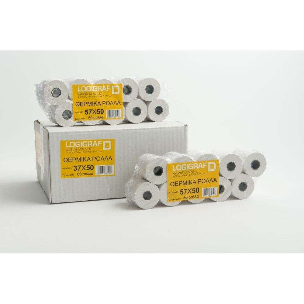 Cash Register Paper Rolls 44Χ50, Pack of 60 pcs
