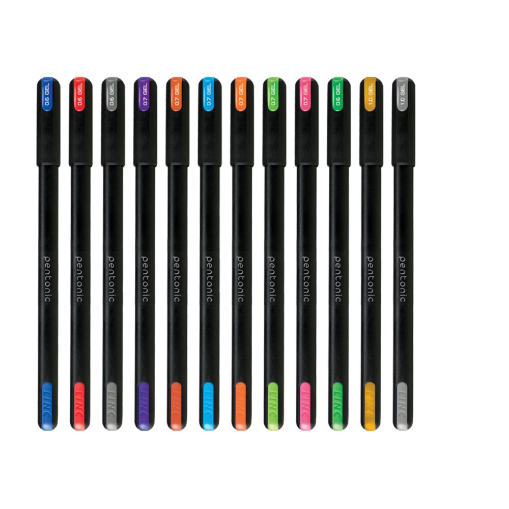 Gel pen LINC Pentonic/12 χρώματα, σετ σε θήκη