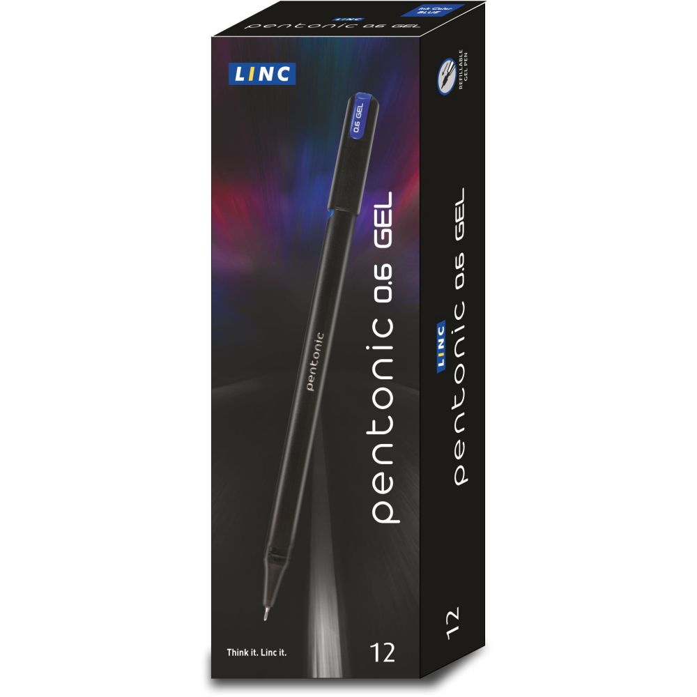Gel pen LINC Pentonic/μαύρο, κουτί 12τμχ