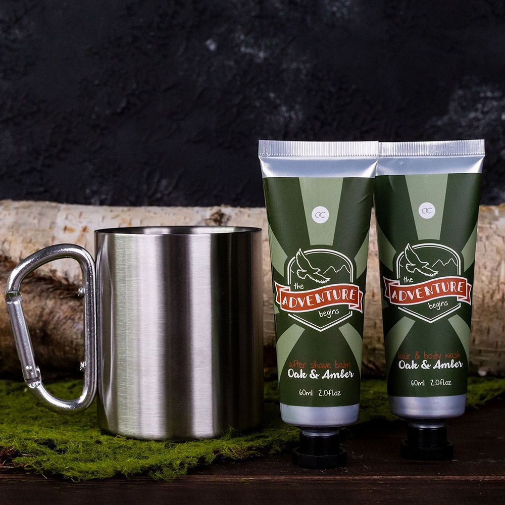 Bath set ADVENTURE COLLECTION in tin cup