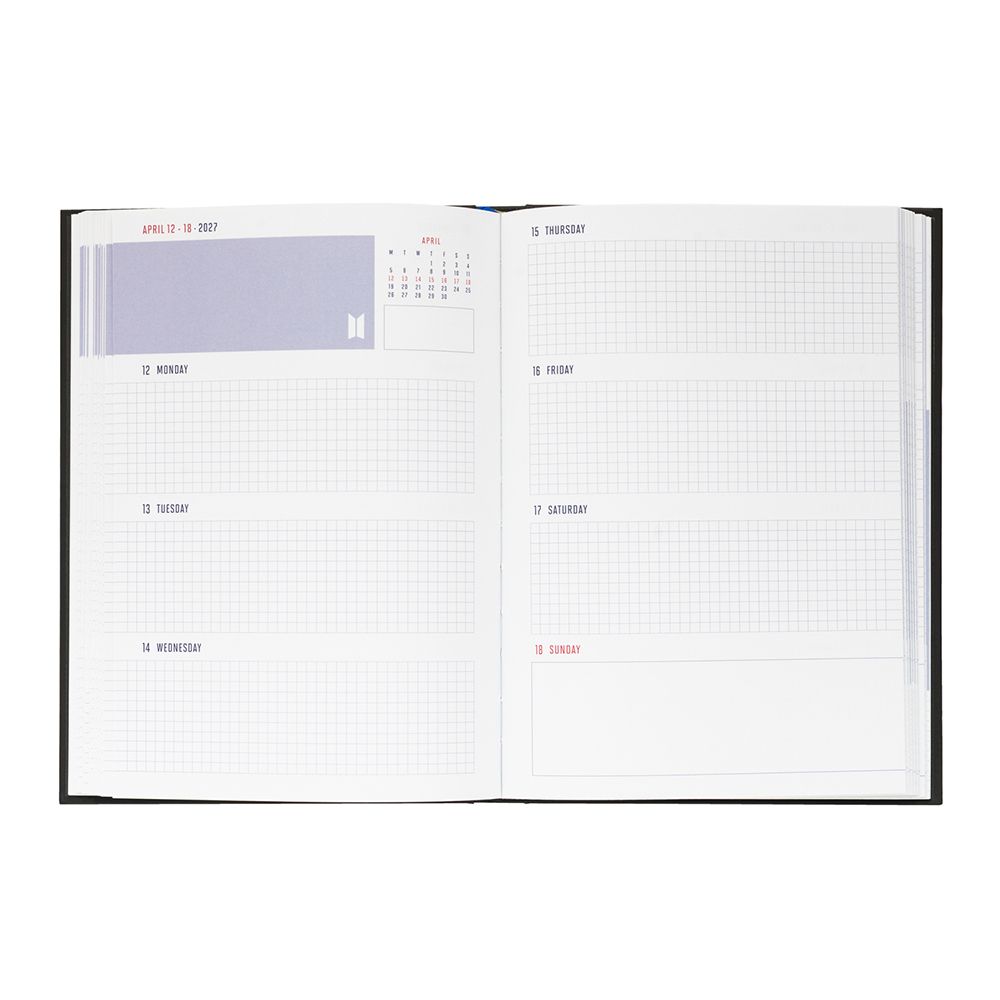 Hardcover School Weekly Agenda 17 Months 2026/2027 A5/15X21cm BTS