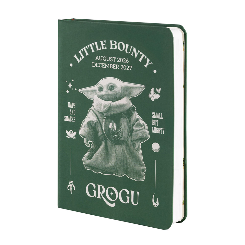 Hardcover School Weekly Agenda 17 Months 2026/2027 11x15,5cm STAR WARS THE MANDALORIAN AND GROGU