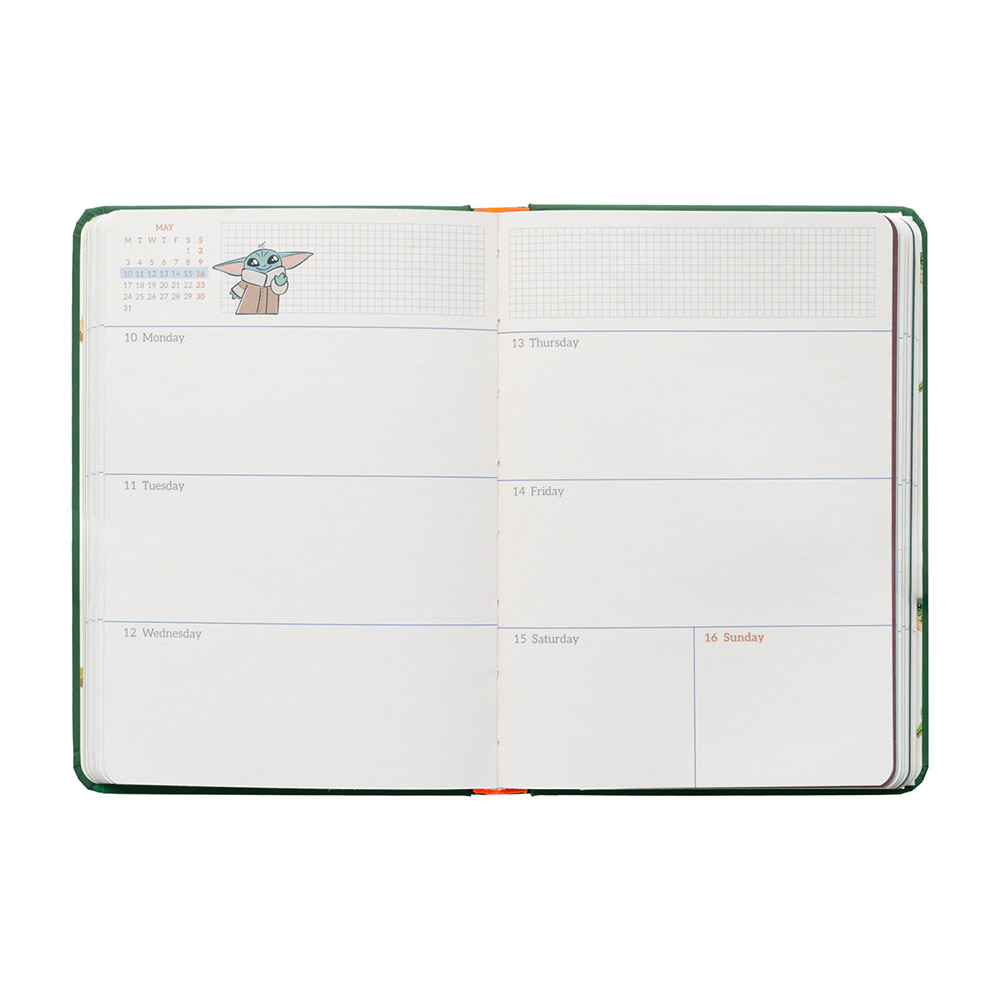 Hardcover School Weekly Agenda 17 Months 2026/2027 11x15,5cm STAR WARS THE MANDALORIAN AND GROGU