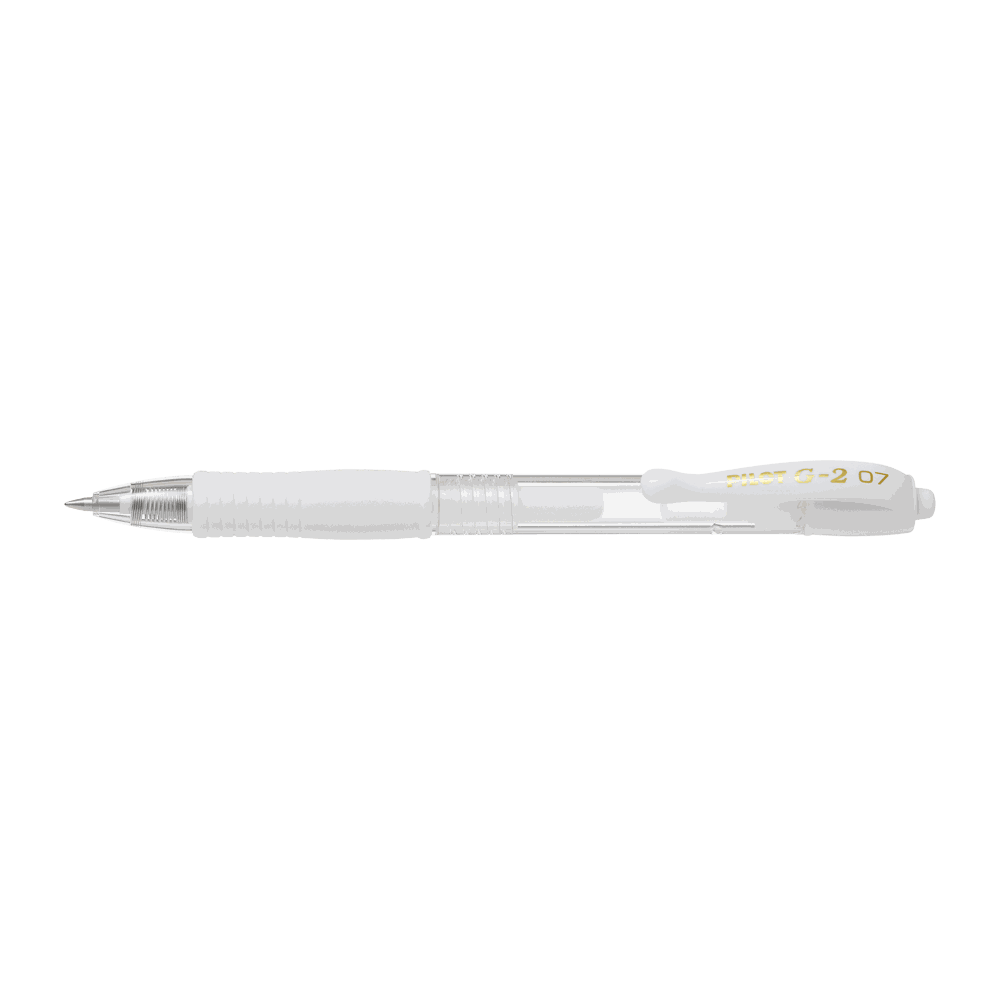 Στυλό Gel 0.7mm PILOT G-2 Παστέλ Λευκό, σε Κουτί 12τμχ
