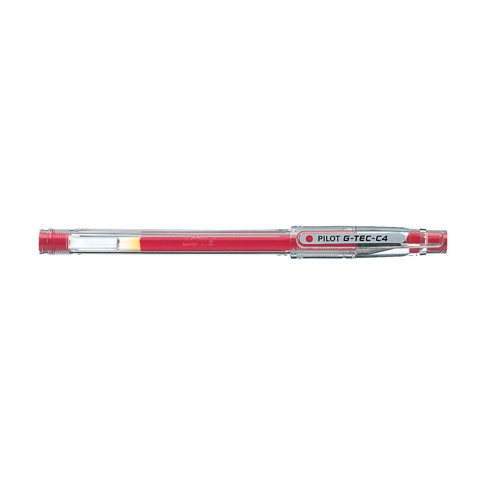 Στυλό Gel 0.4mm PILOT G-TEC-C4 Extra Fine Κόκκινο, σε Κουτί 12τμχ