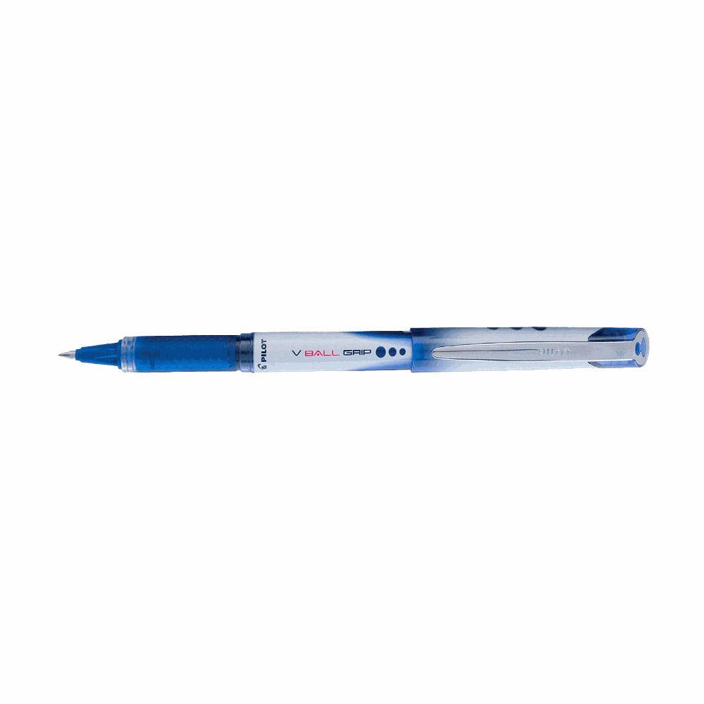 Ball pen 0.5mm Fine PILOT V-BALL GRIP Blue, Pack of 12pcs
