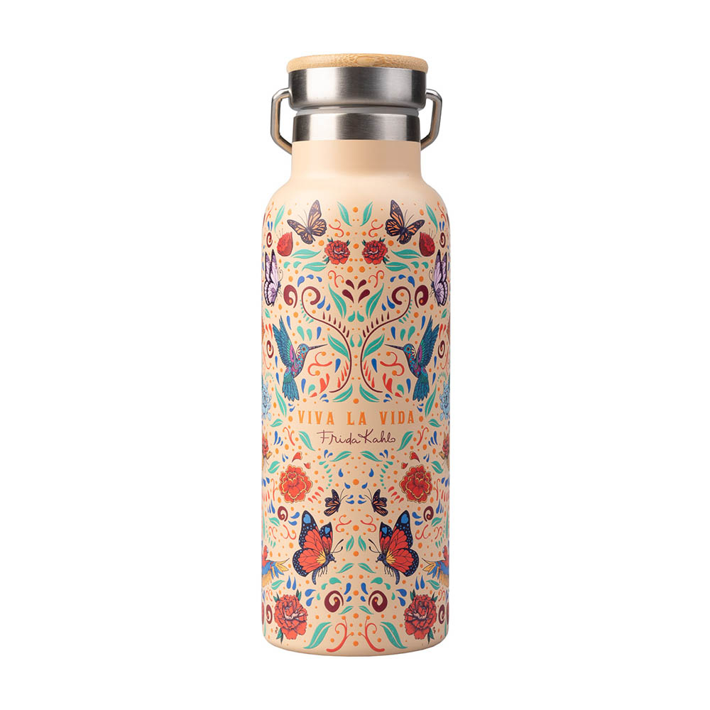 Metallic Bottle with Handle 500ml FRIDA KAHLO Viva la Vida