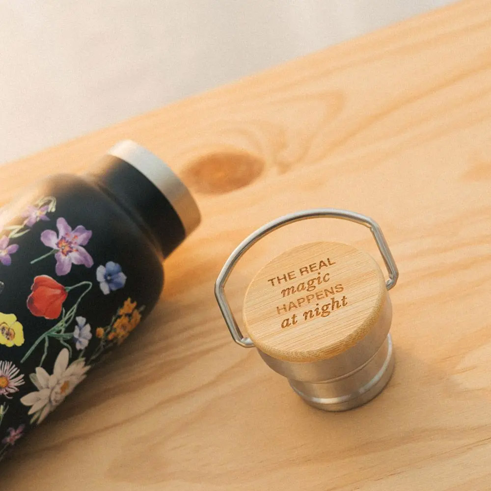 Μεταλλικό Μπουκάλι Θερμός με Λαβή 500ml SLEEPLESS GARDEN