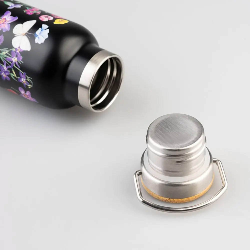 Μεταλλικό Μπουκάλι Θερμός με Λαβή 500ml SLEEPLESS GARDEN