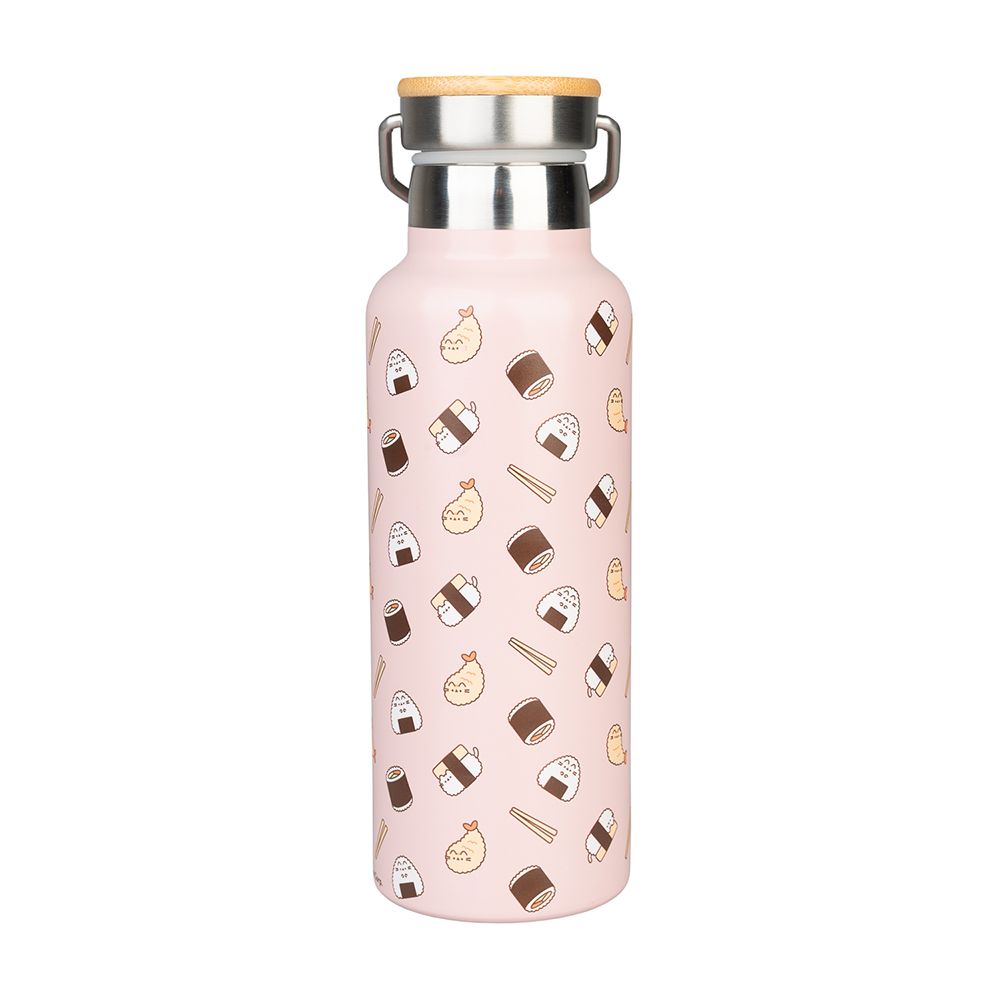 Metallic Bottle Thermos with Handle 500ml PUSHEEN Sushi Roll