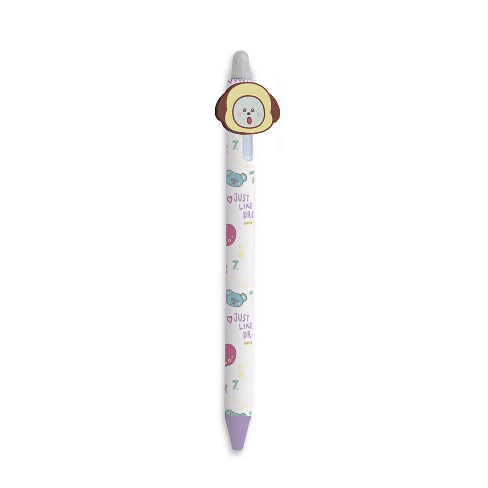 Erasable Gel Pens 0,5mm BT21, with 3D figura Chimmy