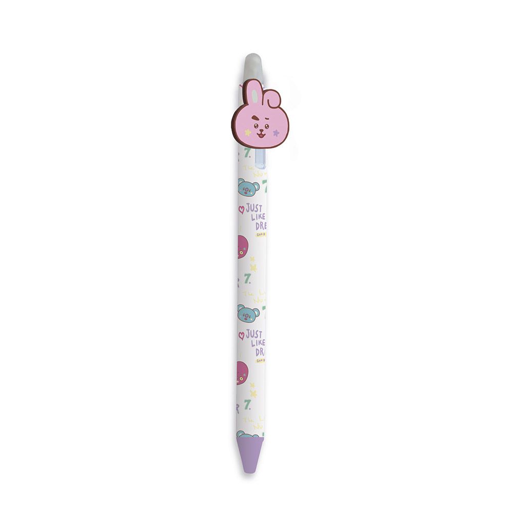 Erasable Gel Pens 0,5mm BT21, with 3D figura Cooky