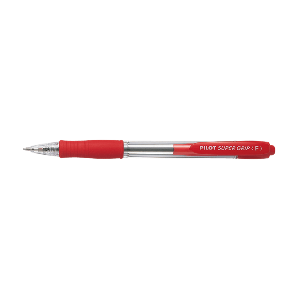 Στυλό Μπίλιας 0.7mm PILOT SUPER GRIP Fine Κόκκινο, σε Κουτί 12τμχ