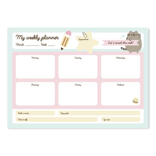Εβδομαδιαίο Planner Μπλοκ A4/21Χ29 PUSHEEN Foodie Blue