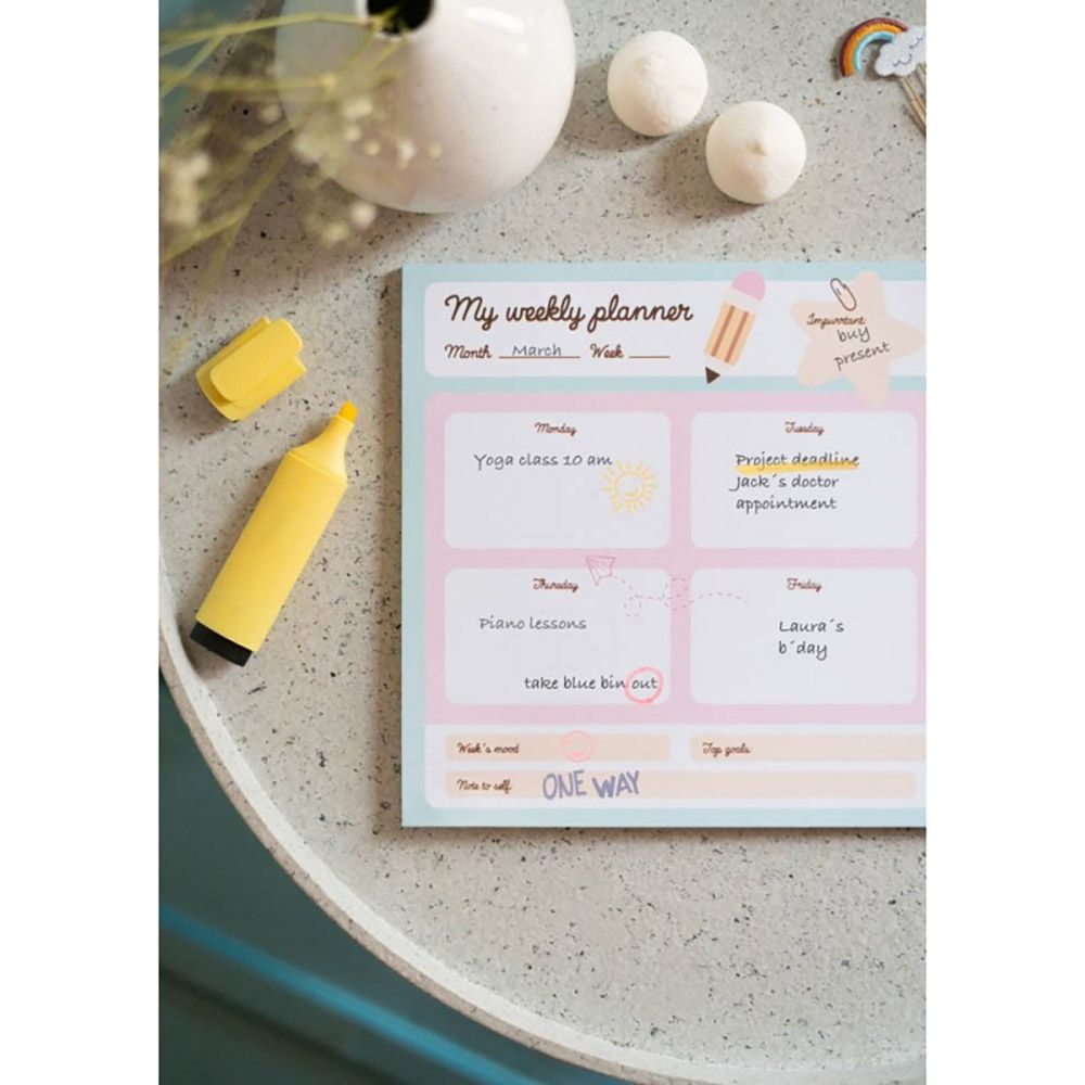 Εβδομαδιαίο Planner Μπλοκ A4/21Χ29 PUSHEEN Foodie Blue