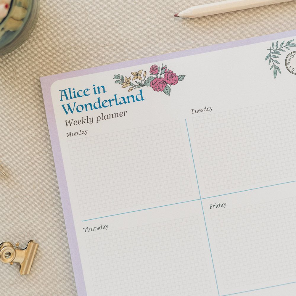 Weekly Planner Notepad A4/21Χ29cm DISNEY Alice in Wonderland