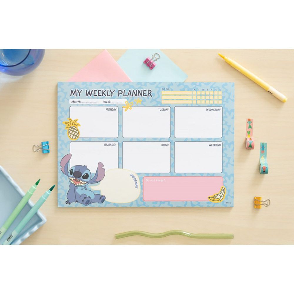 Weekly Planner Notepad A4/21Χ29cm DISNEY Lilo & Stitch Tropical