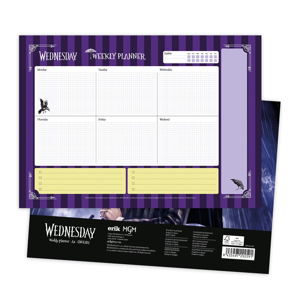 Weekly Planner Notepad A4/21Χ29cm WEDNESDAY
