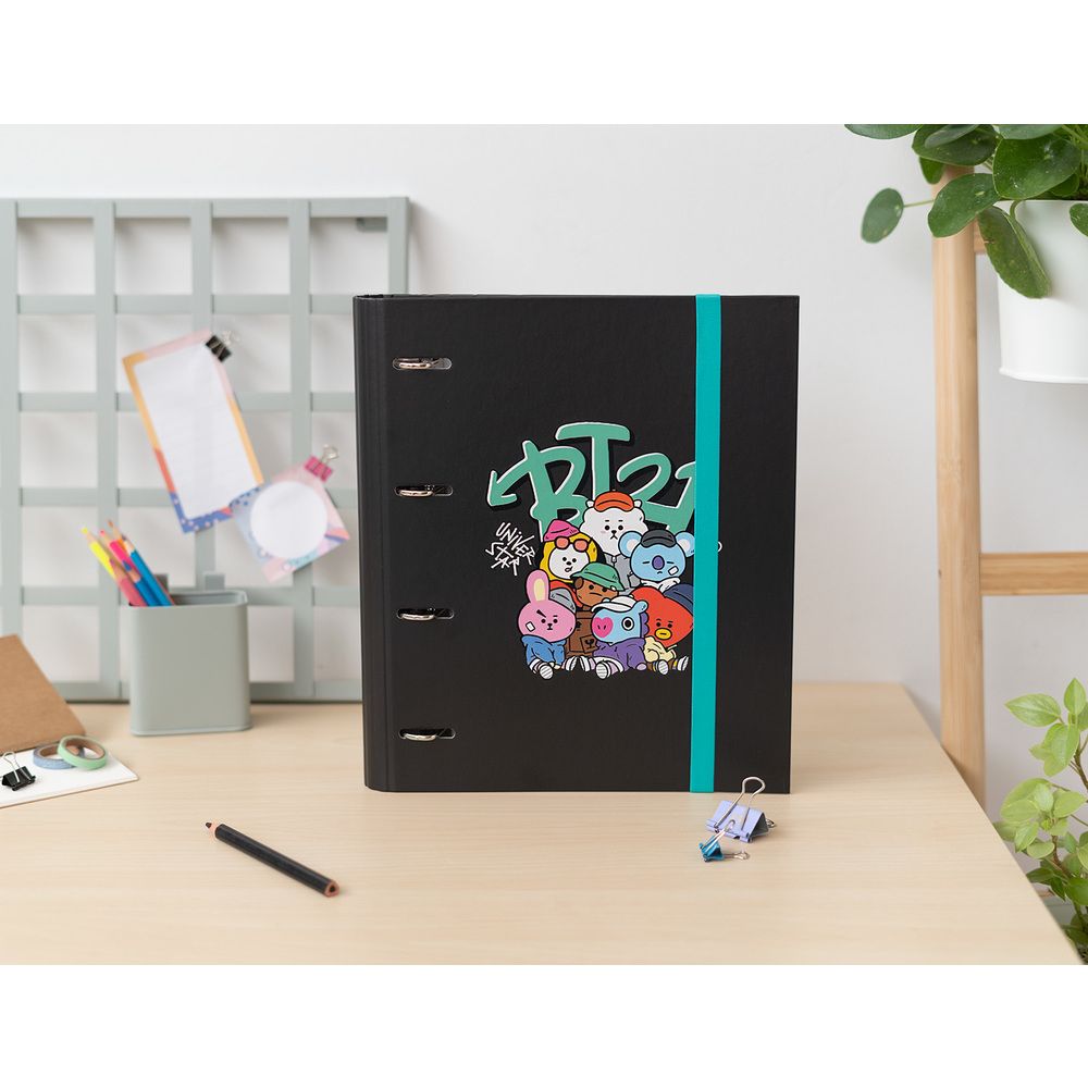 Premium 4 ring File Folder BT21 Street Mood