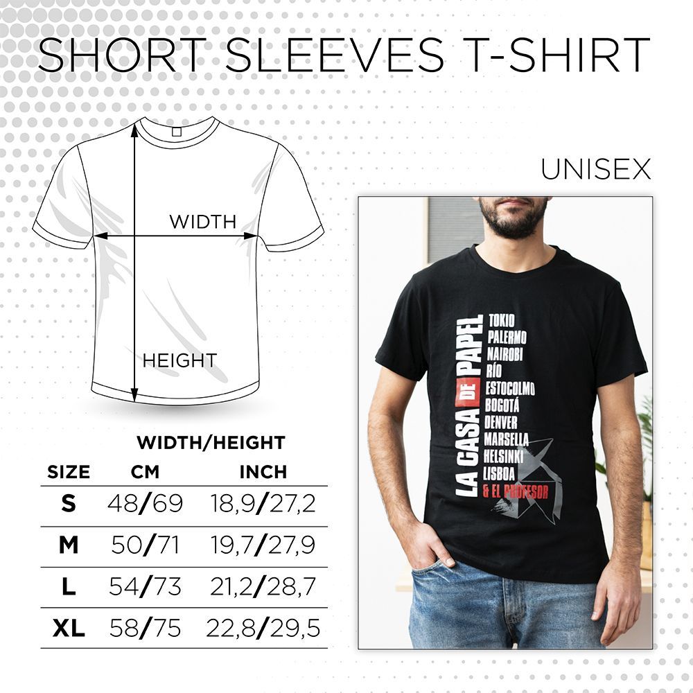 T-Shirt Size L LA CASA DE PAPEL Names