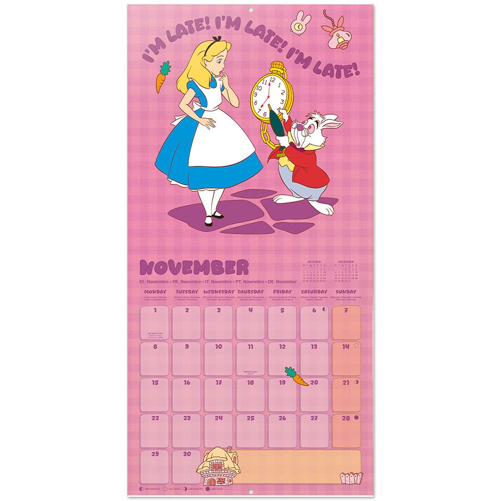 Ημερολόγιο Τοίχου 16 Μηνών 2027 30X30εκ DISNEY ALICE IN WONDERLAND