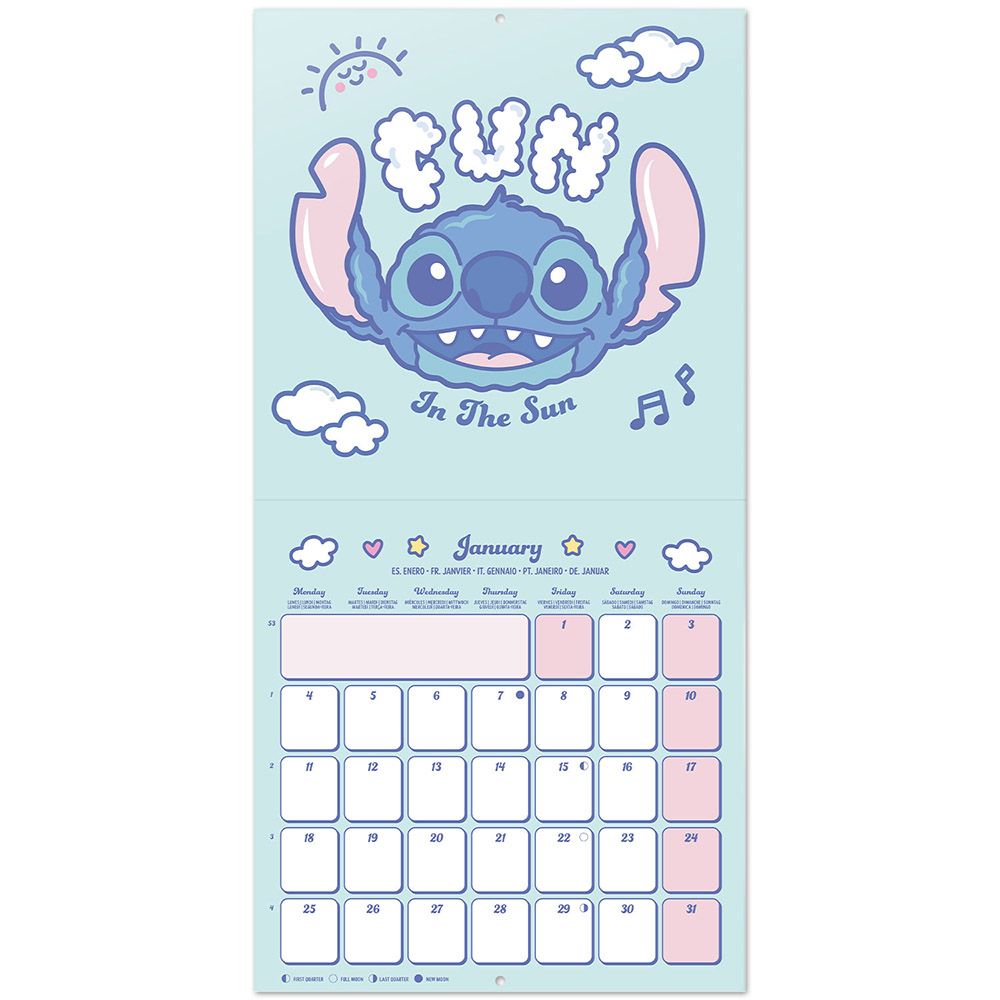 Ημερολόγιο Τοίχου 16 Μηνών 2027 30X30εκ DISNEY STITCH