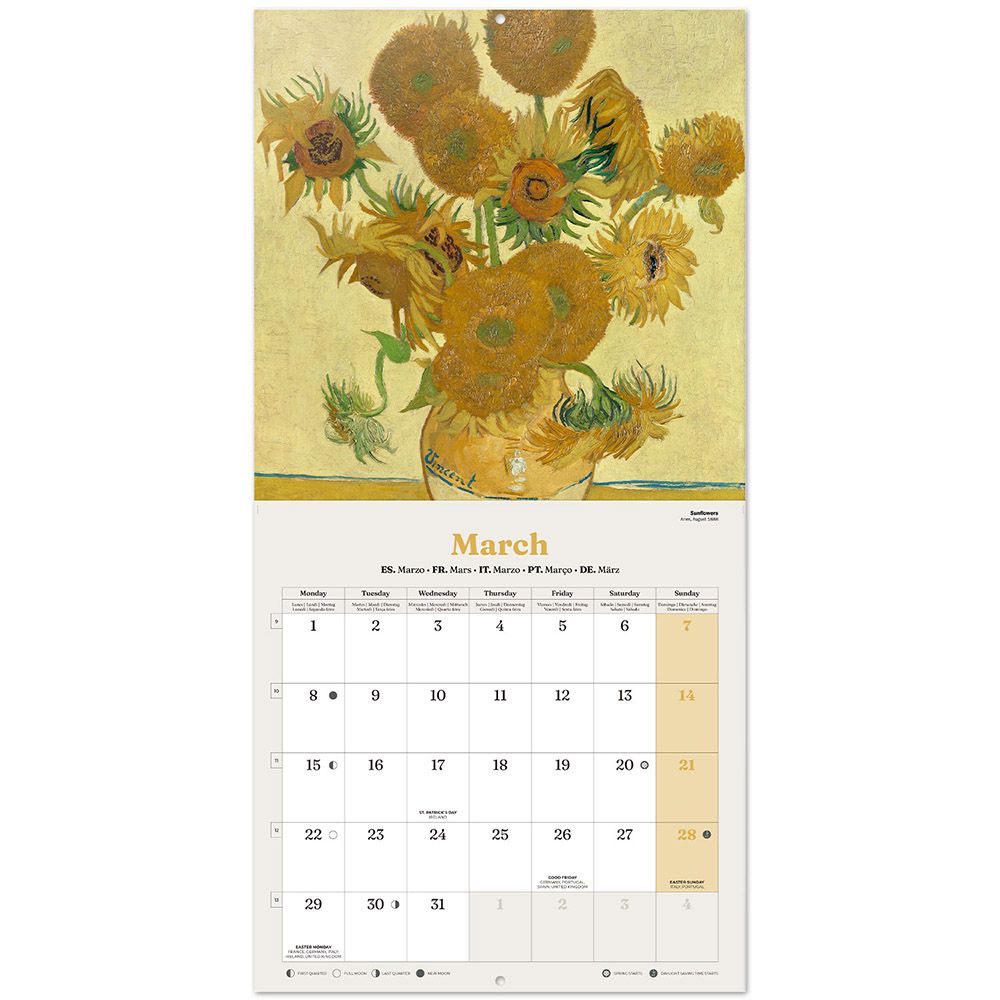 Ημερολόγιο Τοίχου 16 Μηνών 2027 30X30εκ VAN GOGH