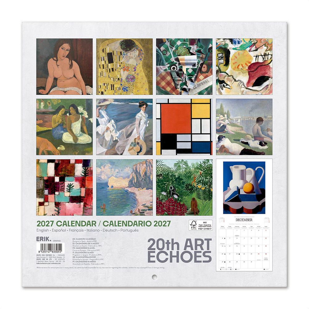 Ημερολόγιο Τοίχου 16 Μηνών 2027 30X30εκ 20TH CENTURY ART