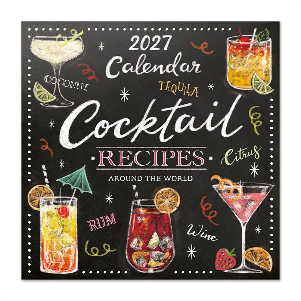 Ημερολόγιο Τοίχου 16 Μηνών 2027 30X30εκ COCKTAILS