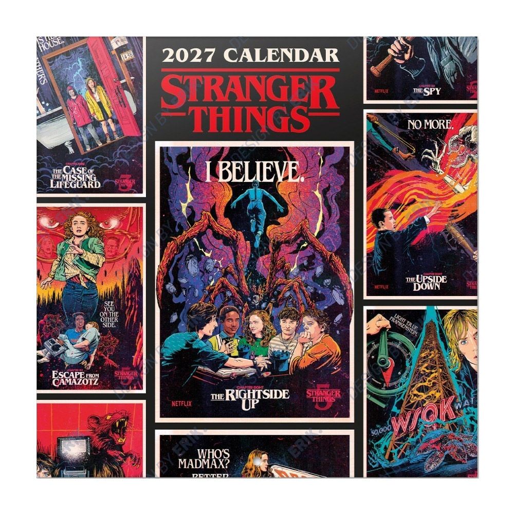 Ημερολόγιο Τοίχου 16 Μηνών 2027 30X30εκ STRANGER THINGS