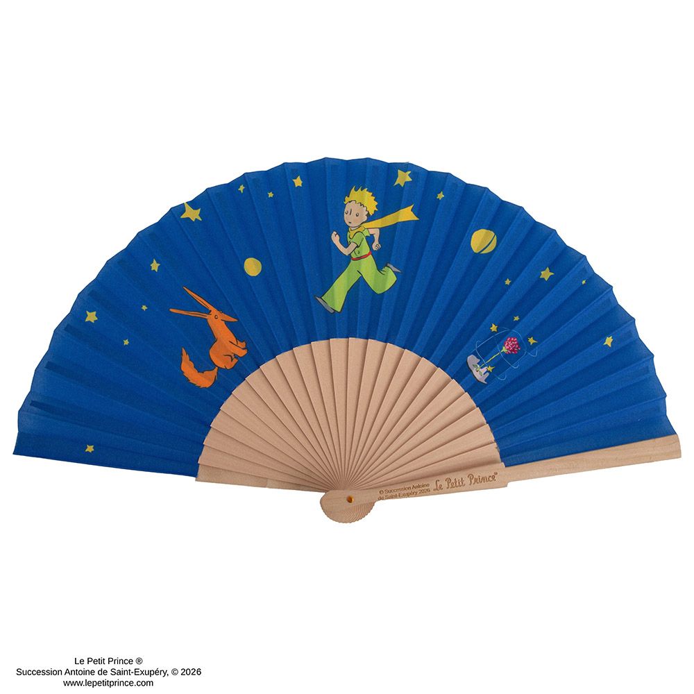 Foldable Fan THE LITTLE PRINCE Blue Color